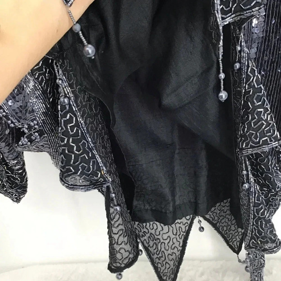 Judith Ann Creations Vintage 80’s Gatsby Style Beaded SequinTunic Top Size L/XL - Picture 5 of 9